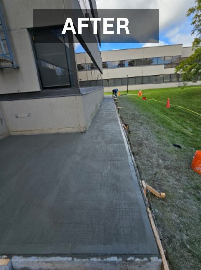Fresh concrete walkway by Homeland