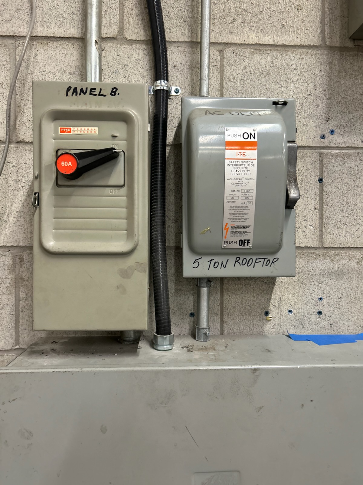 Commercial electrical panel repair work